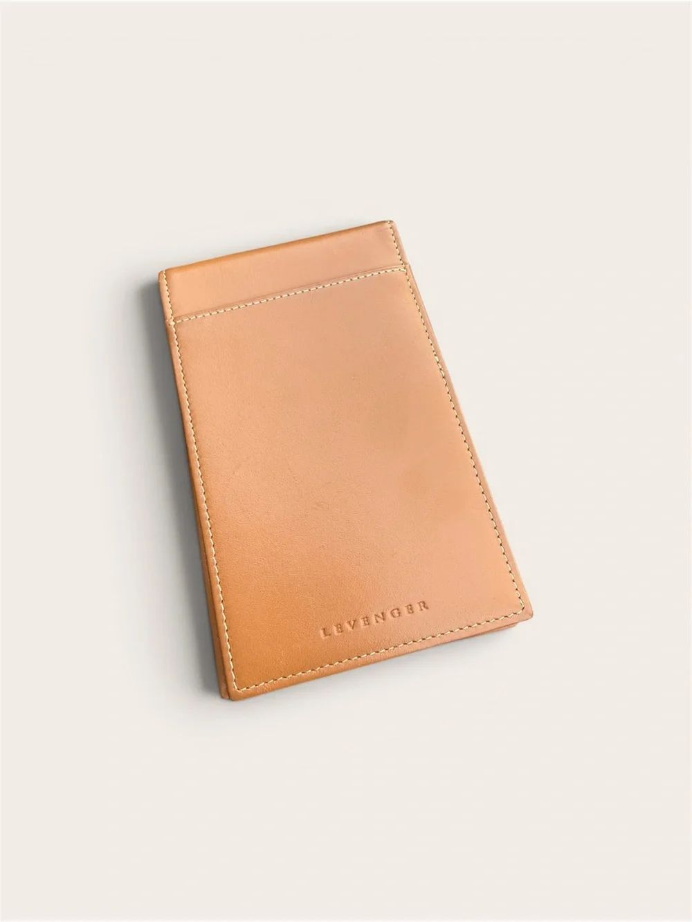 NWOT! Levenger Camel British Tan Leather Men's Bifold Wallet